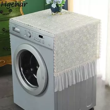 Чехлы для стиральной машины с кружевной вышивкой, солнцезащитные противоскользящие чехлы для защиты от пыли для автоматического защитного чехла, украшения 55x145cm