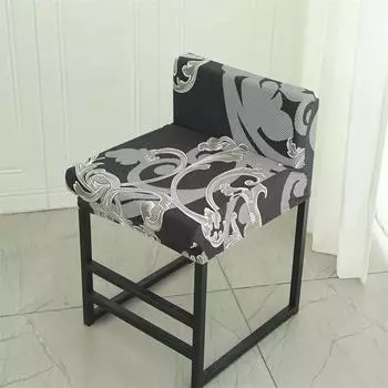 Чехлы для стульев с принтом в форме буквы Т, чехол для сиденья стула, эластичный защитный чехол для обеденного стула, для офиса, ресторана, универсальный размер