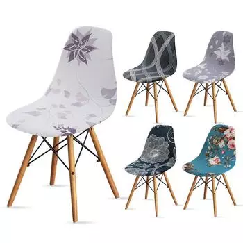 Чехлы для стульев в столовой, эластичные чехлы для стульев, моющиеся чехлы с цветочным принтом для свадебных кресел, кухонных и домашних 1pcs
