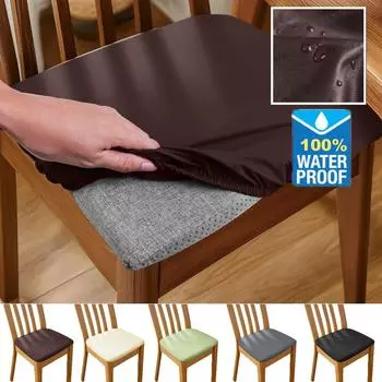 Чехлы для стульев в столовой, набор из 4/8 эластичных съемных моющихся чехлов для сидений, чехлов для стульев для украшения дома на кухне 4 PCS