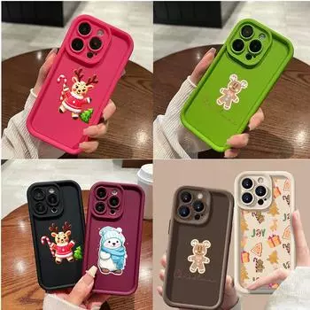 Чехлы для телефонов Ae102 Christmas Happy New Year для iPhone 16 14 13 11 Pro Max 15 7 8 6s Plus 12 mini XR XS Max SE 5s Angel Eye Ladder Protective Cover for iPhone 5/5s