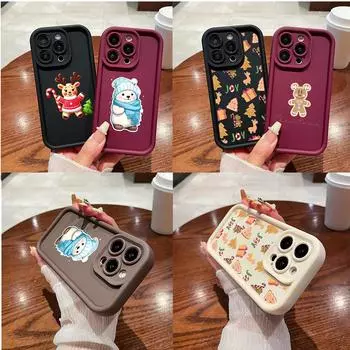 Чехлы для телефонов Ae102 Christmas Happy New Year для Xiaomi 14T 12 11 Lite 5G NE Redmi 13C 14C 9C 9a A2 A3 Note 12 Pro 11s Angel Eye Ladder Защитный чехол Xiaomi 12T