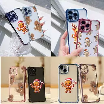 Чехлы для телефонов Ae104 Christmas tree Merry Christmas с гальваническим покрытием из ТПУ для Xiaomi 11 Lite Redmi Note 13 Pro 12C 9S 14C Huawei с защитой на четыре угла Xiaomi 13