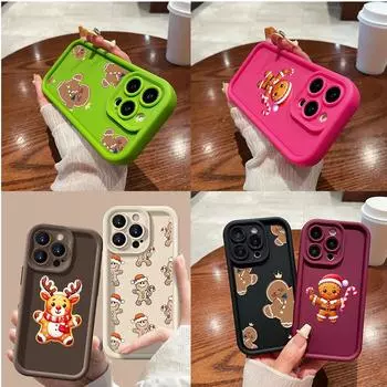 Чехлы для телефонов Ae104 с рождественской елкой и рождественским принтом для iPhone 16, 14, 13, 11, Pro Max, 15, 7, 8, 6s Plus, 12 mini, XR, XS Max, SE, защитный чехол Angel Eye Ladder for iPhone 5/5s