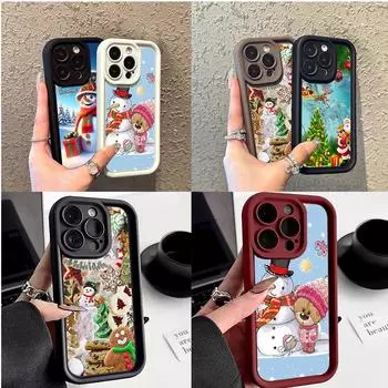 Чехлы для телефонов Ae107 Happy New Year Christmas для Samsung A54 A14 A05s A55 A53 A15 S23 S24 Ultra S25 Plus A35 S20 FE Angel Eye Ladder Protective Cover Samsung A01