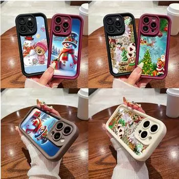 Чехлы для телефонов Ae107 Happy New Year Christmas для Xiaomi 14T 12 11 Lite 5G NE Redmi 13C 14C 9C 9a A2 A3 Note 12 Pro 11s Angel Eye Ladder Protective Cover Xiaomi 12T