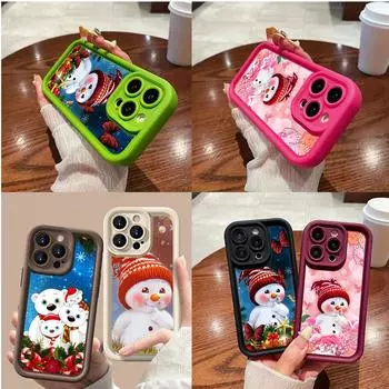 Чехлы для телефонов Ae110 Merry Christmas для iPhone 16 14 13 11 Pro Max 15 7 8 6s Plus 12 mini XR XS Max SE 5s Angel Eye Ladder Protective Cover for iPhone 5/5s