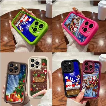 Чехлы для телефонов Ae111 Merry Christmas design для iPhone 16 14 13 11 Pro Max 15 7 8 6s Plus 12 mini XR XS Max SE 5s Angel Eye Ladder Protective Cover for iPhone 5/5s