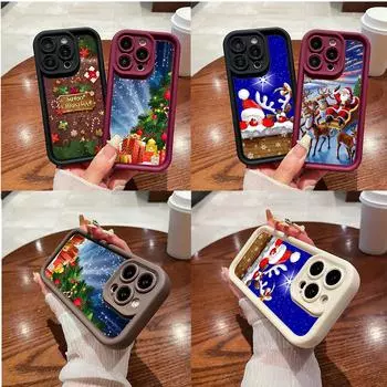 Чехлы для телефонов Ae111 с рождественским дизайном для Xiaomi 14T 12 11 Lite 5G NE Redmi 13C 14C 9C 9a A3 Note 12 Pro 10 11s Angel Eye Ladder Защитный чехол Xiaomi 12T
