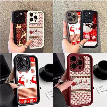 Чехлы для телефонов Ae112 Merry Christmas art для Samsung A54 A14 A05s A55 A53 A15 S23 S24 Ultra S25 Plus A35 S20 FE A25 Angel Eye Ladder Protective Cover Samsung A01