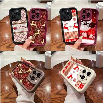 Чехлы для телефонов Ae112 Merry Christmas art для Xiaomi 14T 12 11 Lite 5G NE Redmi 13C 14C 9C 9a A3 Note 12 Pro 10 11s Angel Eye Ladder Защитный чехол Xiaomi 12T
