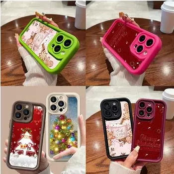 Чехлы для телефонов Ae114 Merry Christmas с изображением рождественской елки для iPhone 16 14 13 11 Pro Max 15 7 8 6s Plus 12 mini XR XS Max Angel Eye Ladder Protective Cover for iPhone 5/5s