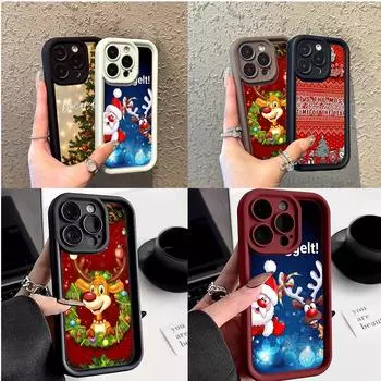 Чехлы для телефонов Ae117 Merry Christmas Happy New Year для Samsung A54 A05s A55 A53 A15 S23 S24 Ultra S25 Plus A35 Angel Eye Ladder Protective Cover Samsung A01