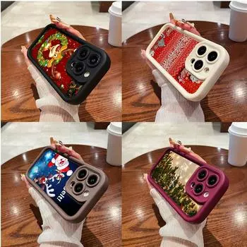 Чехлы для телефонов Ae117 Merry Christmas Happy New Year для Samsung M54 A72 M23 Moto G30 Google Pixel9 OnePlus Tecno Angel Eye Ladder Protective Cover Samsung M54 5G