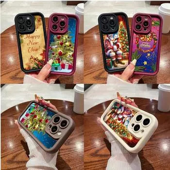 Чехлы для телефонов Ae118 Merry Christmas Santa art для Xiaomi 14T 12 11 Lite 5G NE Redmi 13C 14C 9C 9A A3 Note 12 Pro 11s Angel Eye Ladder Protective Cover Xiaomi 12T