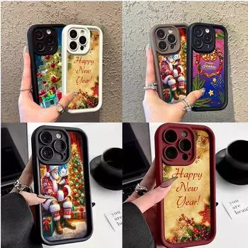 Чехлы для телефонов Ae118 Merry Christmas Santa art для Samsung A54 A14 A05s A55 A53 A15 S23 S24 Ultra S25 Plus A35 S20 FE Angel Eye Ladder Protective Cover Samsung A01