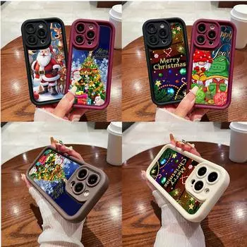 Чехлы для телефонов Ae119 Merry Christmas Santa art design для Xiaomi 12 11 Lite 5G NE Redmi 13 14C 9C 9A A3 Note 12 Pro 11s Angel Eye Ladder Protective Cover Xiaomi 12T