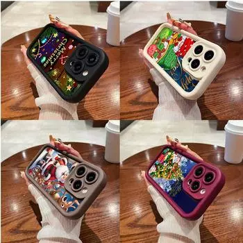 Чехлы для телефонов Ae119 Merry Christmas Santa art design для Samsung M54 A72 M23 Moto G30 Google Pixel 9 OnePlus 11 Tecno Angel Eye Ladder Protective Cover Samsung M54 5G