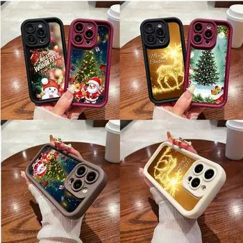 Чехлы для телефонов Ae121 Merry Christmas Santa design art для Xiaomi 12 11 Lite 5G NE Redmi 13 14C 9C 9A A3 Note 12 Pro 11s Angel Eye Ladder Protective Cover Xiaomi 12T