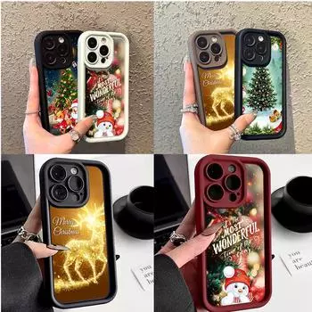 Чехлы для телефонов Ae121 Merry Christmas Santa design art для Samsung A54 A05 A55 A53 A15 S23 S24 Ultra S25 Plus A35 S20 FE Angel Eye Ladder Protective Cover Samsung A01