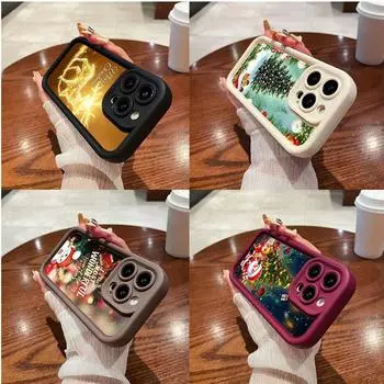Чехлы для телефонов Ae121 Merry Christmas Santa design art для Samsung M54 A72 M23 Moto G30 Google Pixel 9 OnePlus 11 Tecno Angel Eye Ladder Protective Cover Samsung M54 5G