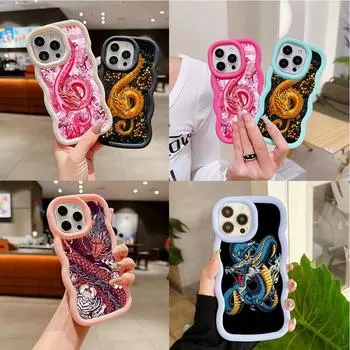 Чехлы для телефонов Ae77 Dragon Design Art защитные для Samsung S24 Plus S23 Ultra A14 A55 A05s A06 Honor X9b Motorola OnePlus Big Wave TPU задняя крышка Samsung A04(M13 5G)
