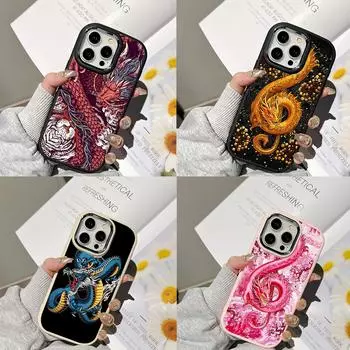 Чехлы для телефонов Ae77 Dragon Design Art для Samsung A13 A32 A53 A04e A54 S23 S24 Ultra Infinix Hot 40i Huawei P30 Pro с металлической защитной задней крышкой для камеры Samsung A02