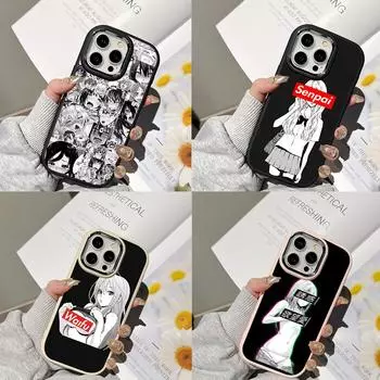Чехлы для телефонов Ae81 Hentai Harajuku Anime Girl art для Samsung A13 A32 A53 A04 A54 S23 S24 Ultra Infinix Hot 40 Huawei Metal Camera Protective Back Cover Samsung A02