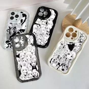 Чехлы для телефонов Ae98 SPYFAMILY Anime Art, защитные чехлы для Apple iPhone 16, 15, 14, 13 Pro Max, 11, 12 mini XR, 7, 8, 6s Plus, XS Max SE, задняя крышка Wave TPU for iPhone 6/6s