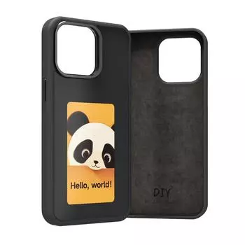 Чехлы для телефонов AI Беспроводной NFC Четырехцветный дисплей для iPhone 15 PRO Max Чехлы DIY iPhone 15 pro max серый