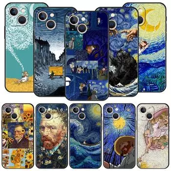 Чехлы для телефонов Art Aesthetic Van Gogh Starry Funda для iPhone 11 12 13 15 14 Pro Max X XR XS 7 8 Plus SE 2020, роскошный мягкий чехол iPhone 12Pro Max