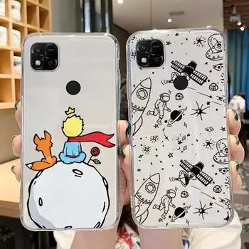 Чехлы для телефонов «Астронавт» Redmi 9C NFC Redmi9C Задняя крышка Милый мультяшный космический корабль Мягкий силиконовый чехол для Xiaomi Redmi 9C Противоударный защитный чехол Redmi 9C