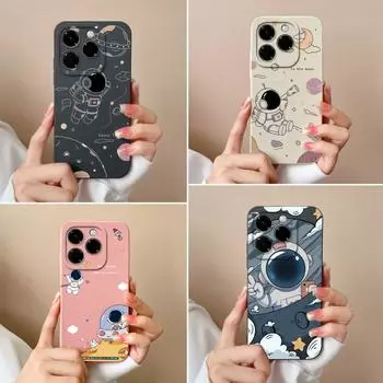 Чехлы для телефонов Infinix Note 40X Hot 50 50Pro Plus 50i Smart 9 жидкий мягкий тонкий силиконовый модный милый астронавт прочный противоскользящий корпус для Infinix Infinix Note 40X 5G