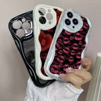 Чехлы для телефонов LZ22 Lips Kiss Digital Design с прозрачной мягкой волной для Samsung S24 S23 Ultra S20 FE A54 A14 A52s A51 S10 Huawei Honor 90, защитная задняя крышка Samsung A02/M02