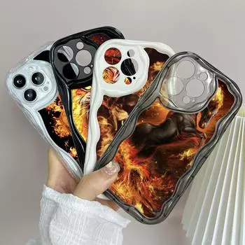 Чехлы для телефонов LZ2 Bath fire rebirth с изображением тигра и лошади, прозрачные, мягкие, волнистые, для iPhone 15, 13, Pro Max, 12, mini, 14, 8, Plus, XS Max, XR, 6, защитная задняя крышка for iPhone 6/6s