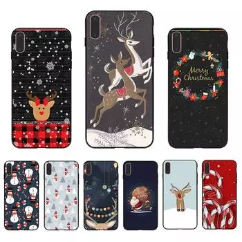 Чехлы для телефонов Merry Christmas для iPhone 11 Pro Max 7 8 6 6S Plus 5 5S 12 Mini Санта-Клаус для iPhone XR X XS Max Чехлы из ТПУ iPhone SE2020