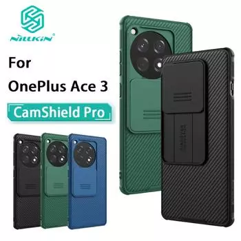 Чехлы для телефонов Nillkin для One Plus Ace 3 CamShield Pro из ТПУ + ПК, защита камеры, противоударная задняя крышка для конфиденциальности для OnePlus Ace 3