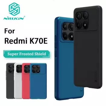Чехлы для телефонов Nillkin для Redmi K70E с суперматовым щитом, защитная задняя крышка Redmi K70E чёрный