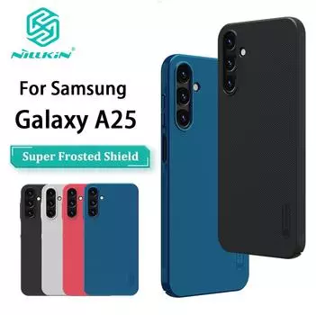Чехлы для телефонов Nillkin с суперматовым защитным экраном для Samsung Galaxy A25, задняя крышка Samsung Galaxy A25 чёрный