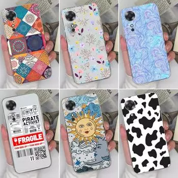 Чехлы для телефонов OPPO A17 A16 A15 A35 A52 A5 A9 2020, модный прозрачный противоударный чехол из ТПУ с рисунком, мягкий силиконовый чехол для телефона Fundas для OPPO, бампер, чехол OPPO A1 5G