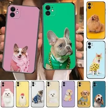 Чехлы для телефонов с французским бульдогом и собакой для iphone 13 Pro Max, чехол 12 11 Pro Max 8 PLUS 7PLUS 6S XR X XS 6 mini se mobile cell iphone 13 pro max