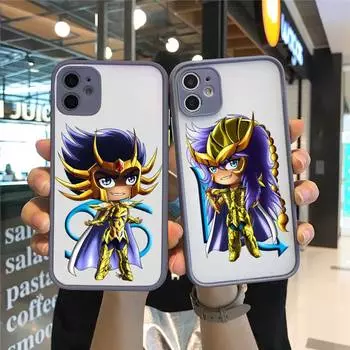 Чехлы для телефонов с рисунком аниме SaInt SeIYa, матовые прозрачные чехлы для iPhone 7, 8, 11, 12 s mini pro X XS XR MAX Plus, чехол Funda iPhone12