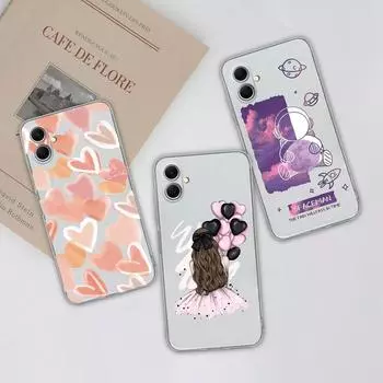 Чехлы для телефонов Samsung A35 A05S S23 FE A55 A34 Xcover 7 S24 Plus A15 «Милый астронавт» для девочек, мягкий силиконовый прозрачный популярный чехол-бампер для Galaxy Samsung M34 5G