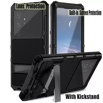 Чехлы для телефонов Samsung Galaxy S24 Ultra 5G Meta Armor Heavy Duty 360, полное покрытие с защитой экрана объектива, противоударные чехлы For Galaxy S24 Ultra