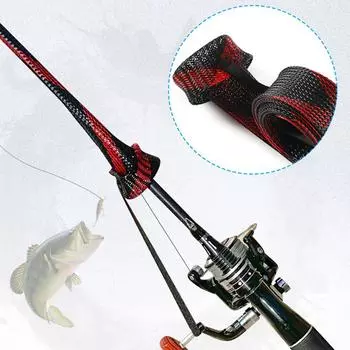 Чехлы для удочек Защитные чехлы для удочек Портативный чехол для удочек Плетеная защита для удочек Простая установка 4