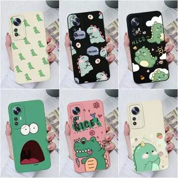 Чехлы для Xiaomi 10T 11T 12T 13 Lite Pro 13 Pro 12S ультра милые модные матовые противоударные мягкие жидкие силиконовые динозавры для Xiaomi чехол-бампер Xiaomi Mi 6X