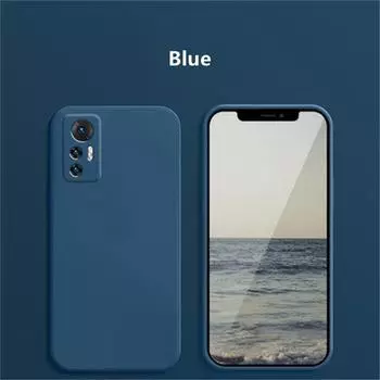 Чехлы для XIAOMI 12 Lite, мягкий жидкий силиконовый чехол для телефона для Xiaomi 12/12 Pro/12Lite 5G/12T Pro OnePlus 9 Redmi Note 10 11s 11, чехол с квадратным краем XiaoMi 12 Lite чёрный