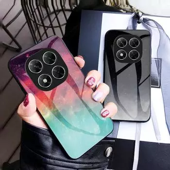Чехлы для Xiaomi Poco X7 Pro Gradient Starry Sky Закаленное стекло Чехол для телефона Poco X6 X5 Pro X4 NFC POCO F5 Pro M6 Мягкий бампер TPU противоударный чехол Poco X7 Pro
