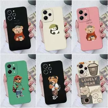 Чехлы для Xiaomi Redmi 12 A1 + A2 + 9A 9C 10A 10C 11A 12C, чехол для телефона, бамперы, противоударный силиконовый чехол с милым медведем, защита камеры для чехла для телефона Redmi Redmi 4A