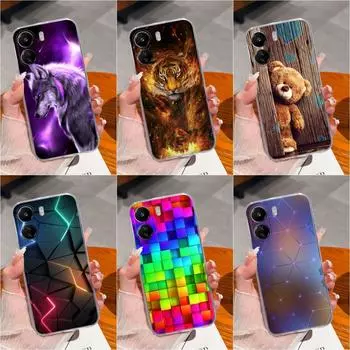 Чехлы для Xiaomi Redmi Note13 Pro + K70 Pro A3 K60 Ultra 13C Note 12S, прозрачный защитный силиконовый чехол из ТПУ, модный чехол с изображением медведя, звездного неба для Redmi Redmi 13C 4G